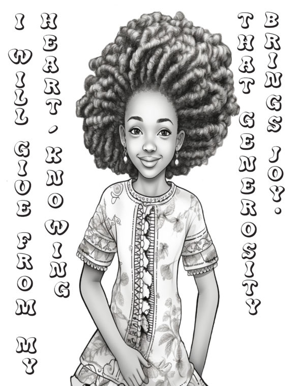 Proverb Affirmation Coloring Book for Girls: Book 1-Vol 6 - Image 5