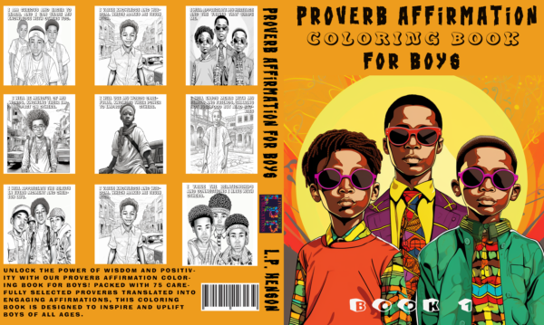 Proverb Affirmation Coloring Book for Boys: Book 1-Vol 4