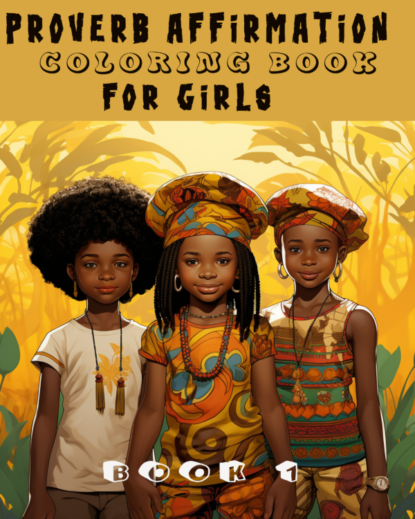 Proverb Affirmation Coloring Book for Girls: Book 1-Vol 5