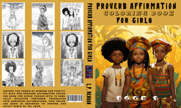 Proverb Affirmation Coloring Book for Girls: Book 1-Vol 2